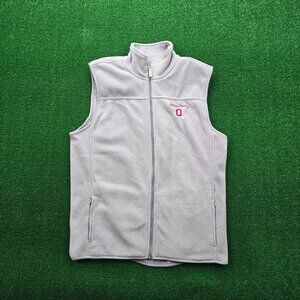 Ohio State University Vest Womens‎ XL Gray Sleeveless Full Zip Fleece College